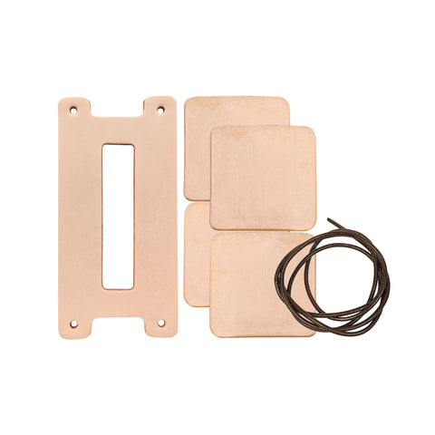 Leather Coaster Set & Holder Kit